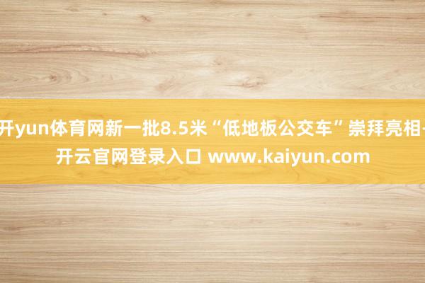 开yun体育网新一批8.5米“低地板公交车”崇拜亮相-开云官网登录入口 www.kaiyun.com